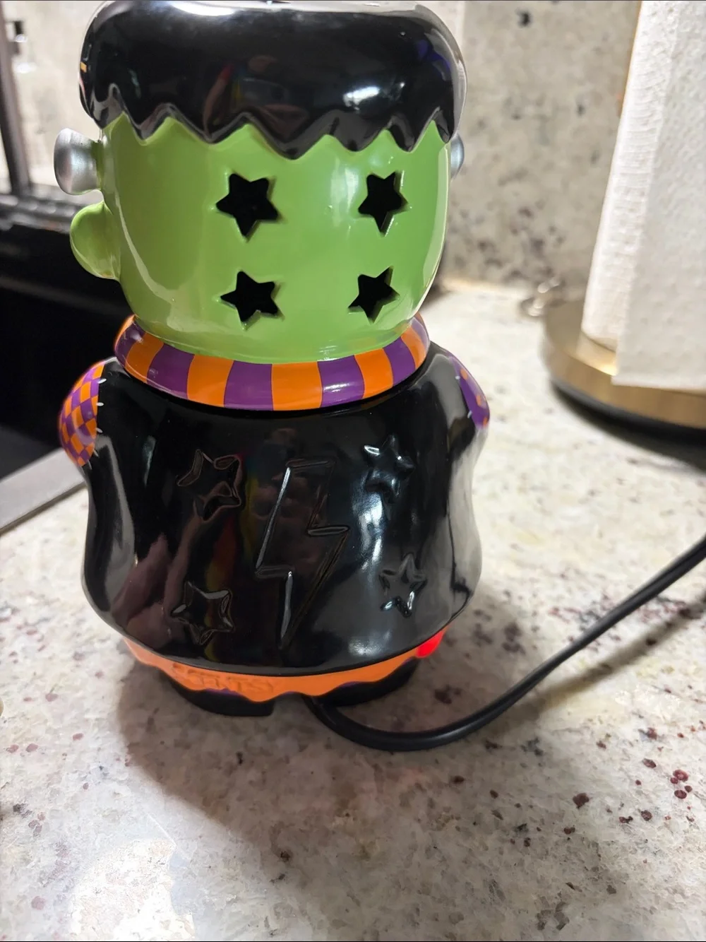 Scentsy Frankenstein Halloween Countdown Figure - Green & Black